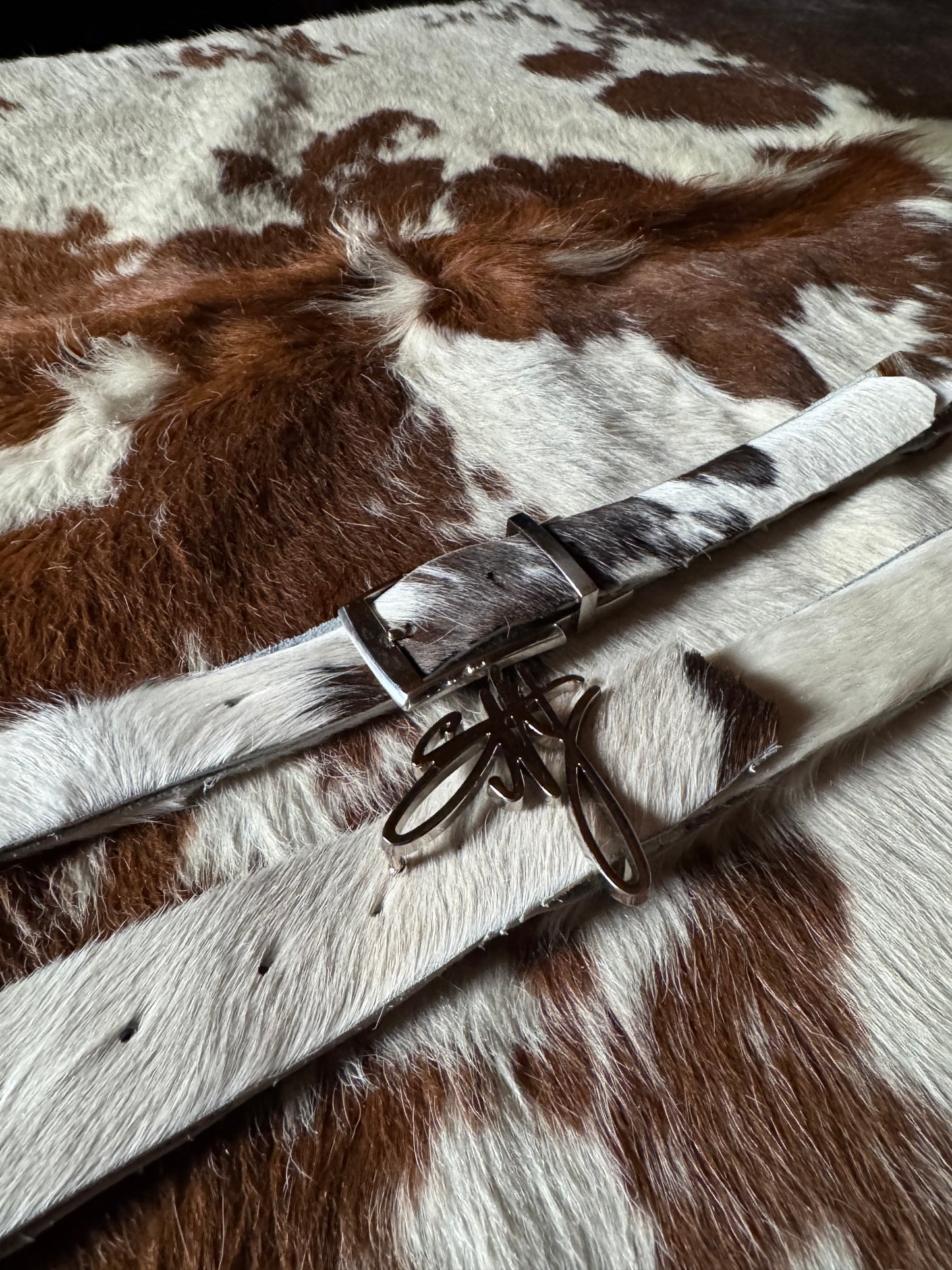 cow hide belt