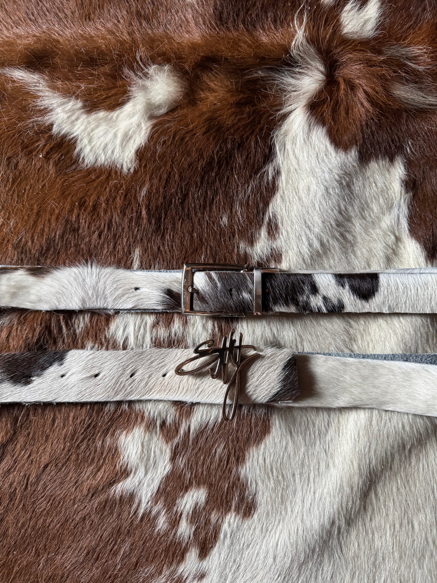 cow hide belt