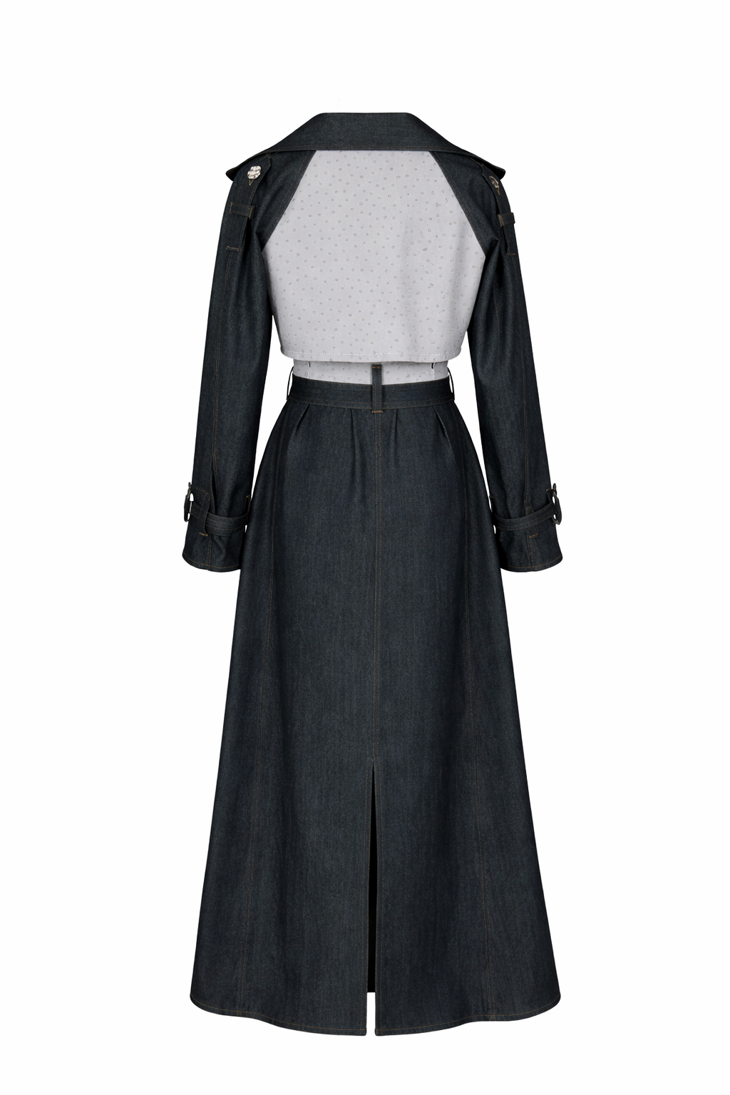 OSTRICH X DENIM TRENCH