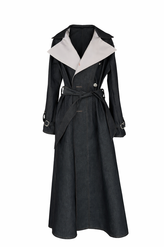 OSTRICH X DENIM TRENCH